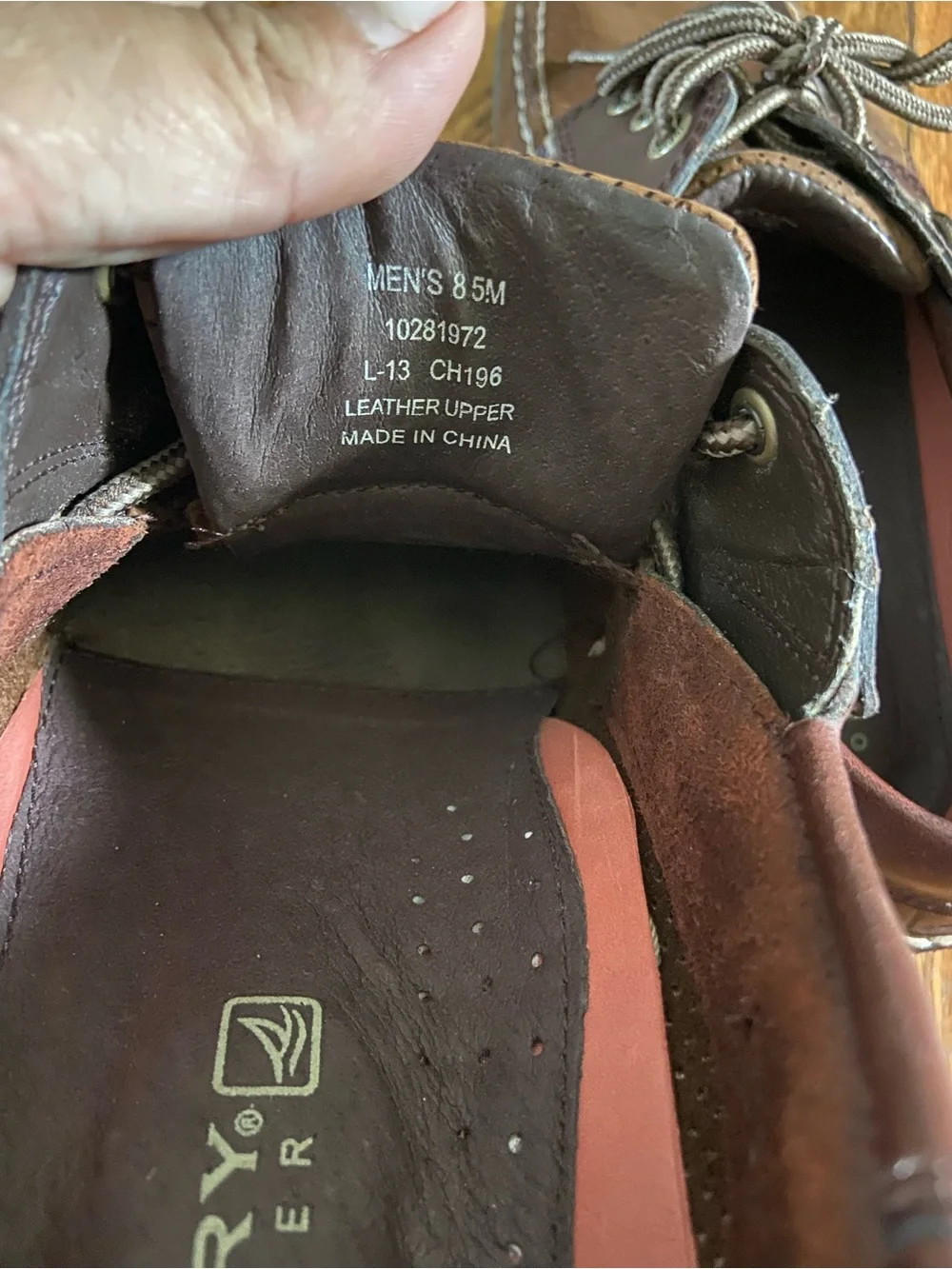 Sperry billfish 3 eye waterproof Brown Leather Boat Shoes 8.5